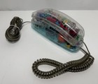 Vintage Unisonic 6900 1980 s Clear See Through Push Button Phone