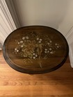 Vintage Circa 1920   s Hand Painted Mahogany Tilt Top Table