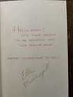 Vintage Mid-century Christmas Card    hello Again    Christmas Spirit New Year