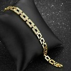 7 Ct Round Cut White Moissanite Men s Tennis Bracelet 14k Yellow Gold Plated