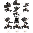 2 In 1 Convertible Baby Stroller Bassinet 360   Rotatable One-click Folding White