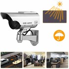 Solar Power Dummy Camera Fake Security Cctv Camera W  Flashing Red Led Light Us