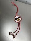 Vintage Disney Mickey Mouse Fully Beaded Bolo Tie Western Red Kids