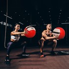Fitness Medicine Ball Exercise Training Red White 20lb Core Workout Wall Ball
