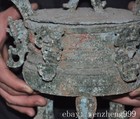 8 old Chinese Ancient Bronze Ware Fengshui Beast Incense Burner Censer Statue