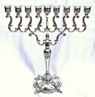New Big Design Jewish Menorah Chanukah Hanukkah Israel Nickel Judaica 38cm