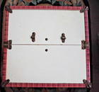 Vintage Pink Plaid   White Large Metal Doll Trunk