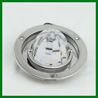 Watermelon Red Led Clear Lens Light Stainless Steel Flange Mount Semi Trucks