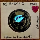 Unc 2017 Canada Toonie  2 Dollars Glow In The Dark Dance Of Spirits Snow Trees C