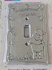 Disney Winnie The Pooh Light Switch Plate Silver Metal   Hardware-  Vintage New
