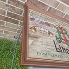 Vintage Lindemans Lambic Ales Beer Mirror Sign Wood Frame 29 x21  Bright Colors
