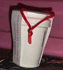 2017 Starbucks Ceramic Red Cup Christmas Holiday Ornament White red green