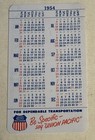1954 Union Pacific Railroad Pocket Calendar Card  works In 2027  Map Vintage