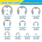 C-clip External Retaining Rings Snap Assortment Kit Circlip 304 Stainless Steel