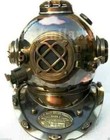 Diving Helmet Mark V Deep Sea Scuba 18  Full Size Antique U s Navy Brass Divers