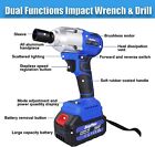 For Makita Battery 21v Brushless Cordless 1 2  Impact Wrench 2 Speed Drill Gun