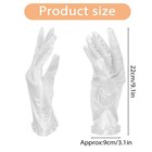 Wedding Gloves  White Satin Gloves For Women  Wedding Pearl One Size  Many Pearl