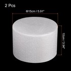 Round Foam Cake Dummy 4 Inch X 6 Inch Circle Dummy Cake Set For Wedding 2 Pack