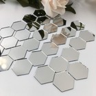 Nuo Rui 1   Hexagonal Mirror Mosaic Tiles Craft Mirror Pieces Bulk 100 Pieces Fo