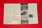 1969 Pontiac Firebird Trans Am Coupe Vintage Magazine Road Test Article Ad 400