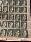 Stamp Germany 42 Pf Adolf Hitler Sheet 1941 Wwii 3rd Reich German Mnh Faults