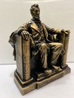 7 2    X 6 2    President Abraham Lincoln Memorial Seated Statue Bookends-excellent