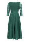 Nwt Emerald Green Lace Evening Cocktail Dress 3 4 Sleeve Midi Swing  Us 6 Small