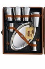 Vintage Ever-wear Trav-l-bar Portable Bar Set W  Key Mid Century Case No Opener