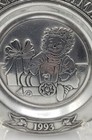 1993 Vintage Royal Wilton Pewter Rwp Armetale Merry Christmas 7 5  Hanging Plate