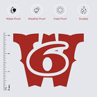 Firefighter Decal sticker - 2  Tall Worcester 6 Memorial Helmet Decal