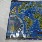 Vintage Illustrated Map Of The Prehistoric World 54x38 Big Poster Rare Colorful