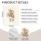 Girl Nursery Wall Art Vintage Pink Bunny Canvas Wall Decor Baby Girl Room Pos   