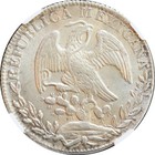 Mexico 8 Reales Go 1833 M j  Guanajuato  Ngc Ms64   Top Pop  Km  377 8