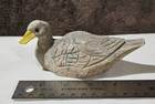 Carved Duck Decoy Wooden Sculpture Hand-painted Miniature