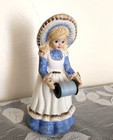 Vintage Price Products Ceramic Girl Figure Pin Cushion Spool Holder Sewing 6 