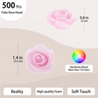 500 Pcs 1 4 Inch Mini Artificial Flowers Head Bulk 5 In 1 Set Faux Foam Fake