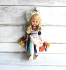 Vintage 1960   s Dutch Sleepy Eyes Folk Doll Traditional Costum
