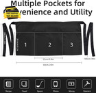 4 Pack Server Apron With 3 Pockets Waist Aprons  Waterproof Short Waitress Apron