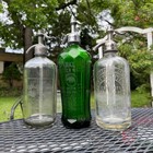 3 Wisconsin Antique Seltzer Bottles From Green Bay   Milwuakee  2 Clear 1 Green