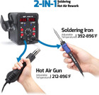 Wep Digital Rework Station Portable Soldering Iron Kit Hot Air Gun Desolder Tool