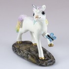 Mini Sparkle Rainbow Unicorn With Butterfly Figurine 2 75  Long New In Box 