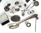 Victorian 2 Deco Sterling Silver Wear Repair Harvest Scrap Or Not Jewelry Lot