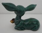 Vintage Lefton Japan Porcelain Green Holly Deer Figurine Bells Christmas Decor