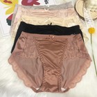 Women 5 Pack Lot Satin Panties Sexy Brief Underwear Sheer Lace Vintage Lingeries