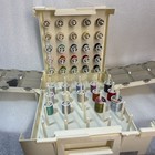 Singer Homechest Home Chest Sewing Organizer Fold Out Storage White Vtg W Thread