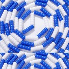Squequ 50 Pack Beaded Jump Rope Beads Replacement Tangle-free Segmented Blue