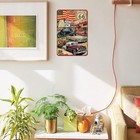 Vintage Racing Metal Sign  Retro Garage Tin Sign  Car Lover Gift wall Route 66