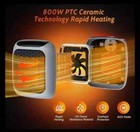 Us Portable Electric Small Heater Turbo 800 Wall Outlet Space Heater Adjustable