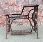 Vintage Industrial Cast Iron Singer Leather Treadle Sewing Machine Base Stand