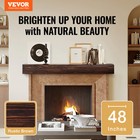 Vevor Fireplace Mantel Wood Shelf Floating Rustic Fireplace Mantel 48  Brown